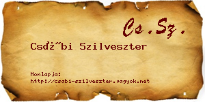 Csábi Szilveszter névjegykártya