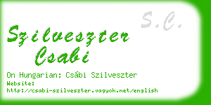 szilveszter csabi business card