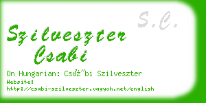 szilveszter csabi business card